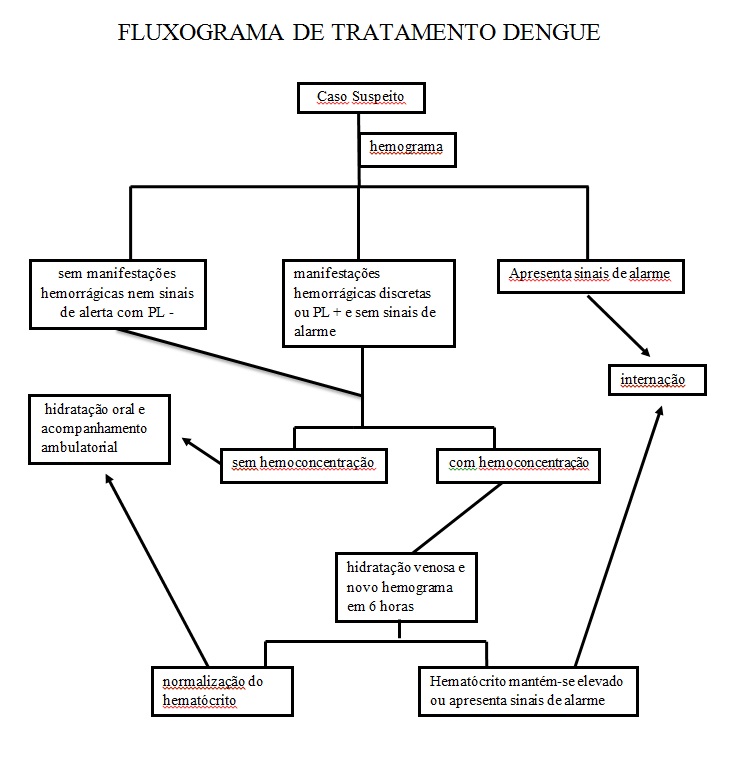 Fluxograma 1. Proposta para o tratamento dos pacientes com dengue